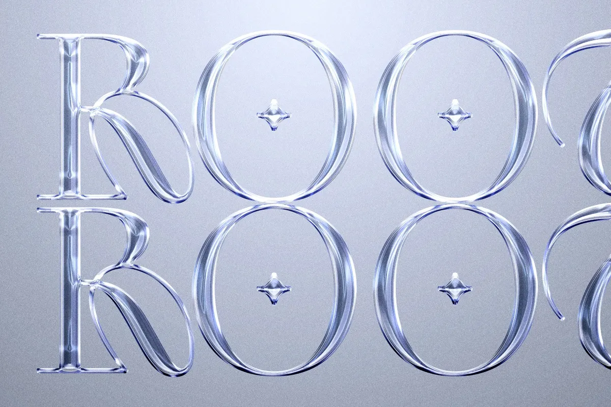 Crystal Glass Text & Logo Effect