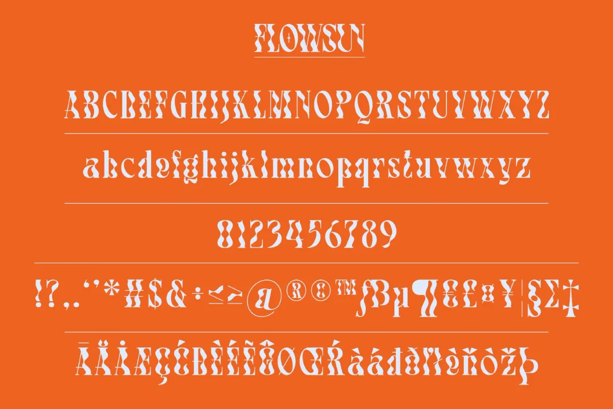 Flowsun - Psychedelic Groovy Serif Font