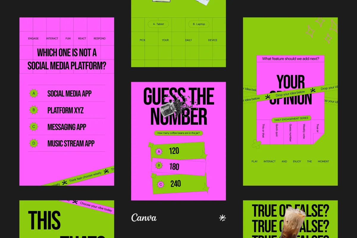 Instagram Q&A Template Pack for Canva