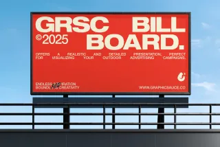Building Billboard Mockup Front View