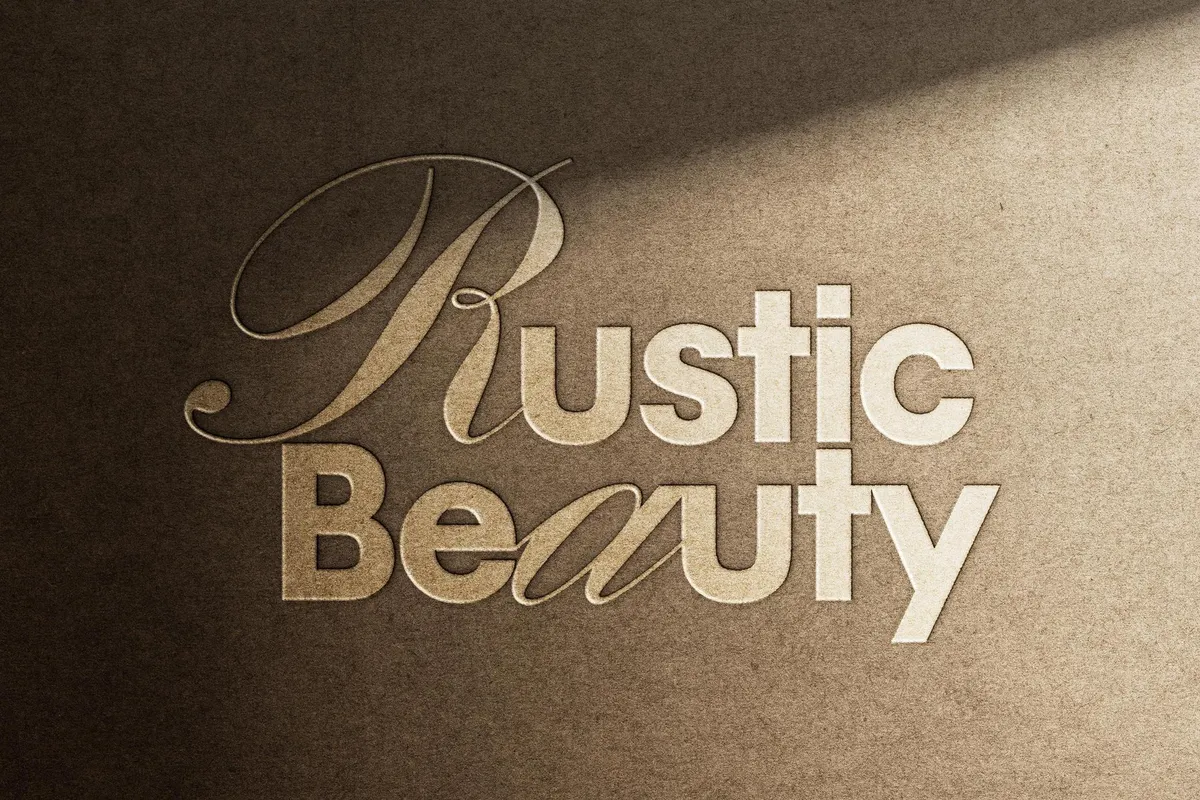 Paper Emboss Text & Logo Mockup