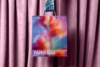 Paper Bag Mockup in Hand