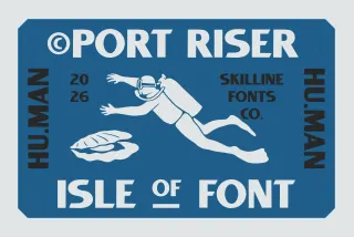 SFC Port Riser - Nautical Display Font