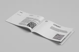 Isometric View Landscape Booklet Mockup