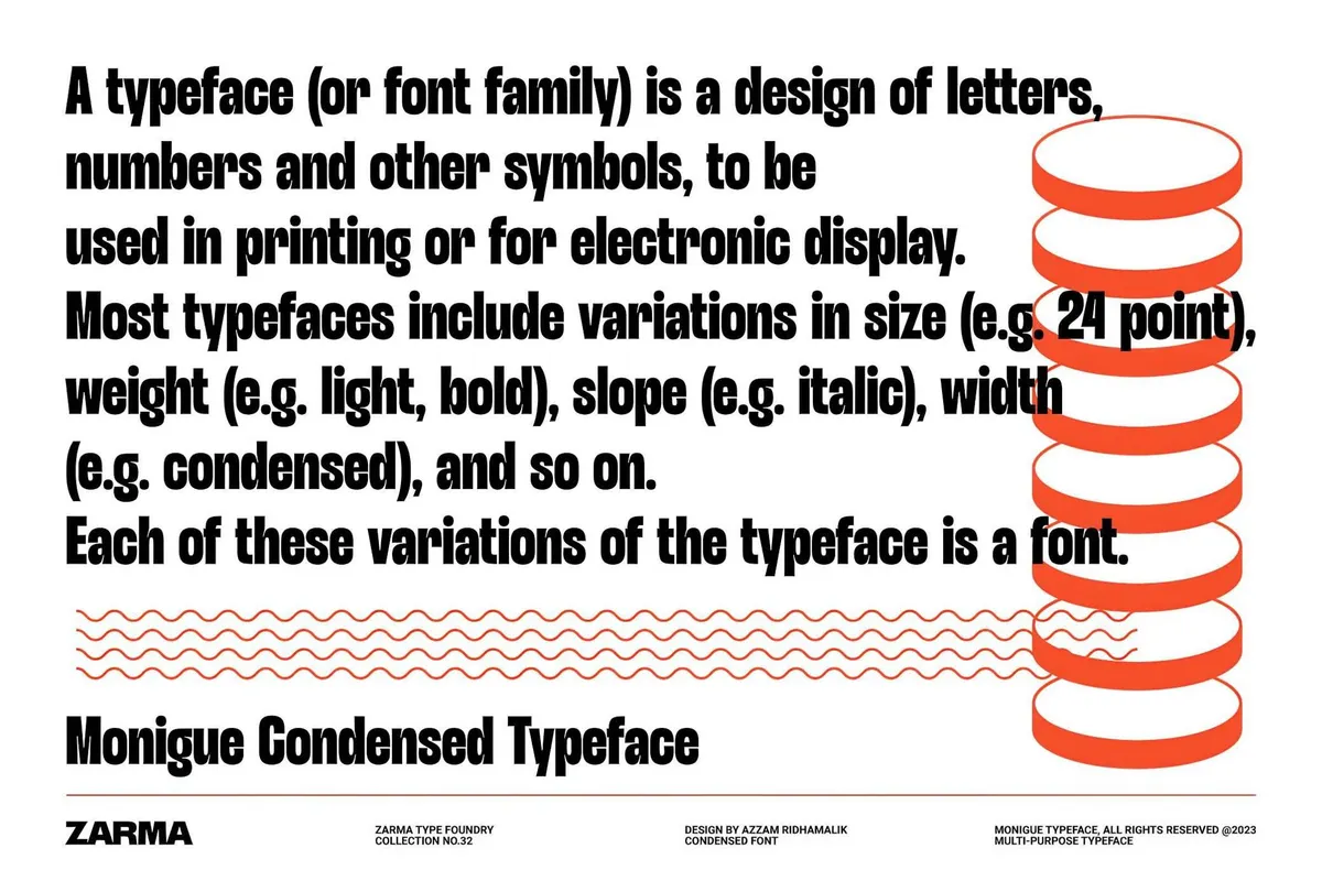 Monigue — Condensed Sans Serif Font