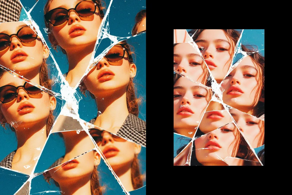 Mirrored Glass Photo Effect