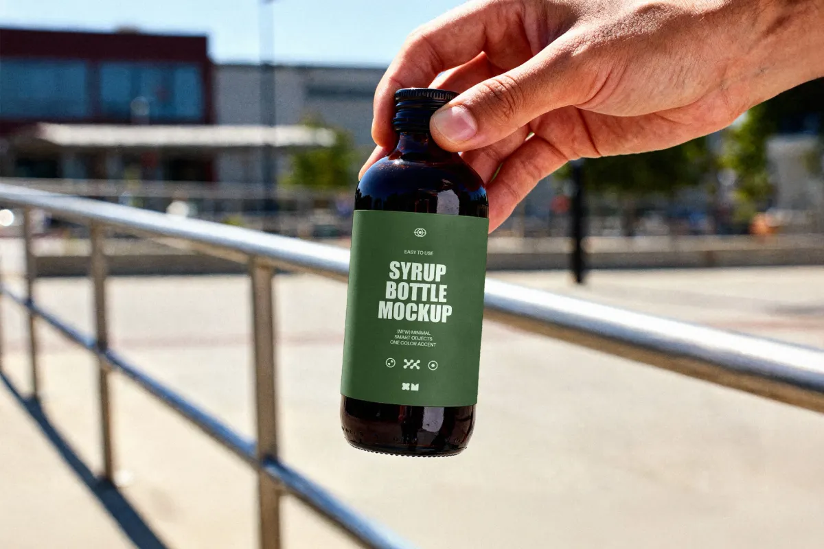 Syrup Bottle Mockup