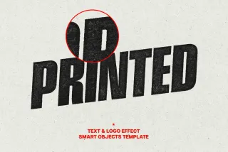 Stamp Print Text Effect