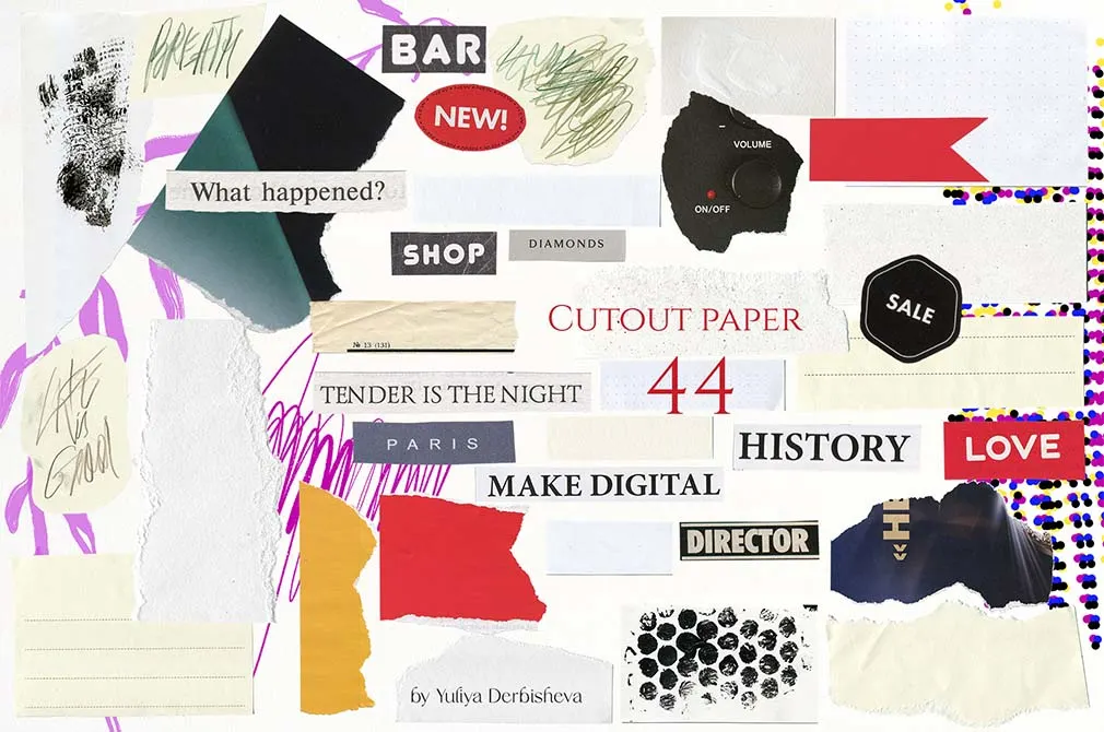 Art Paper Collage Elements