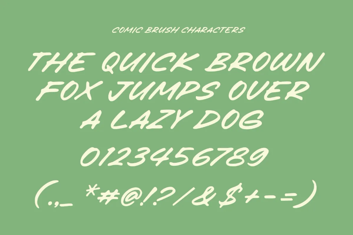 Comic Brush - Bold Marker Display Font