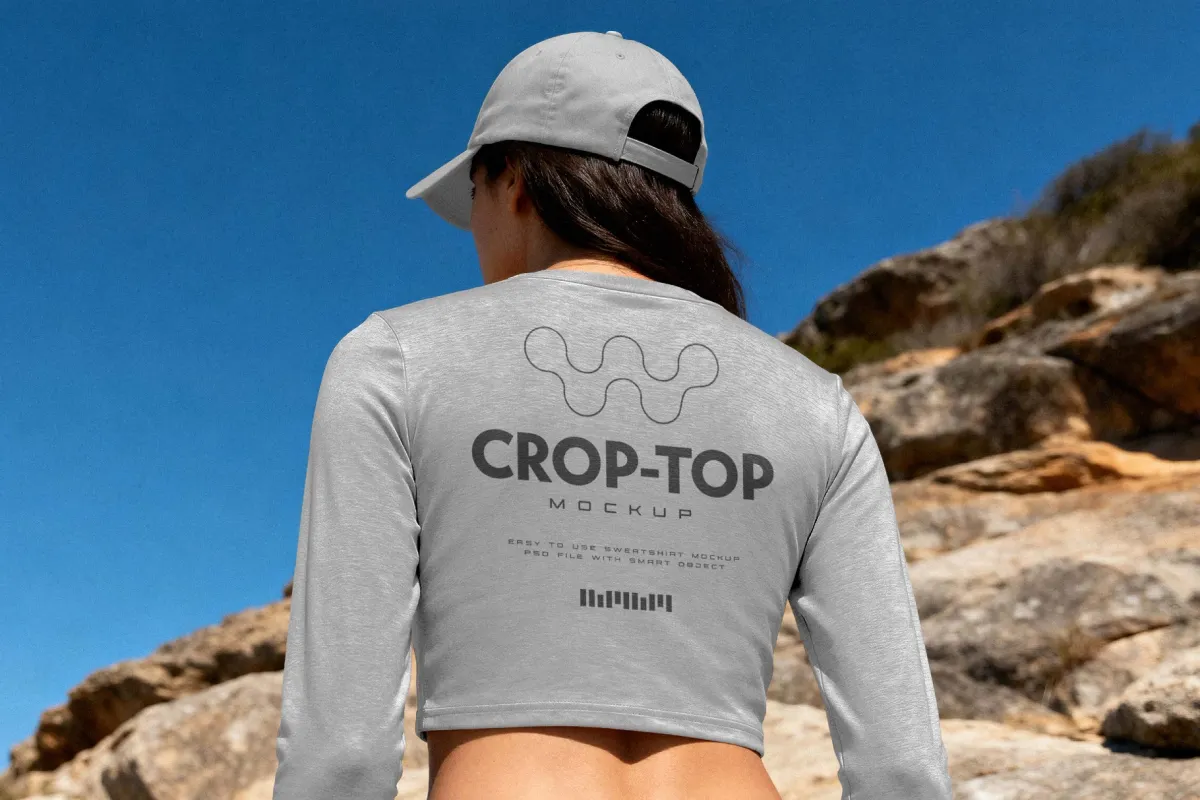 Crop Top Mockup Back View