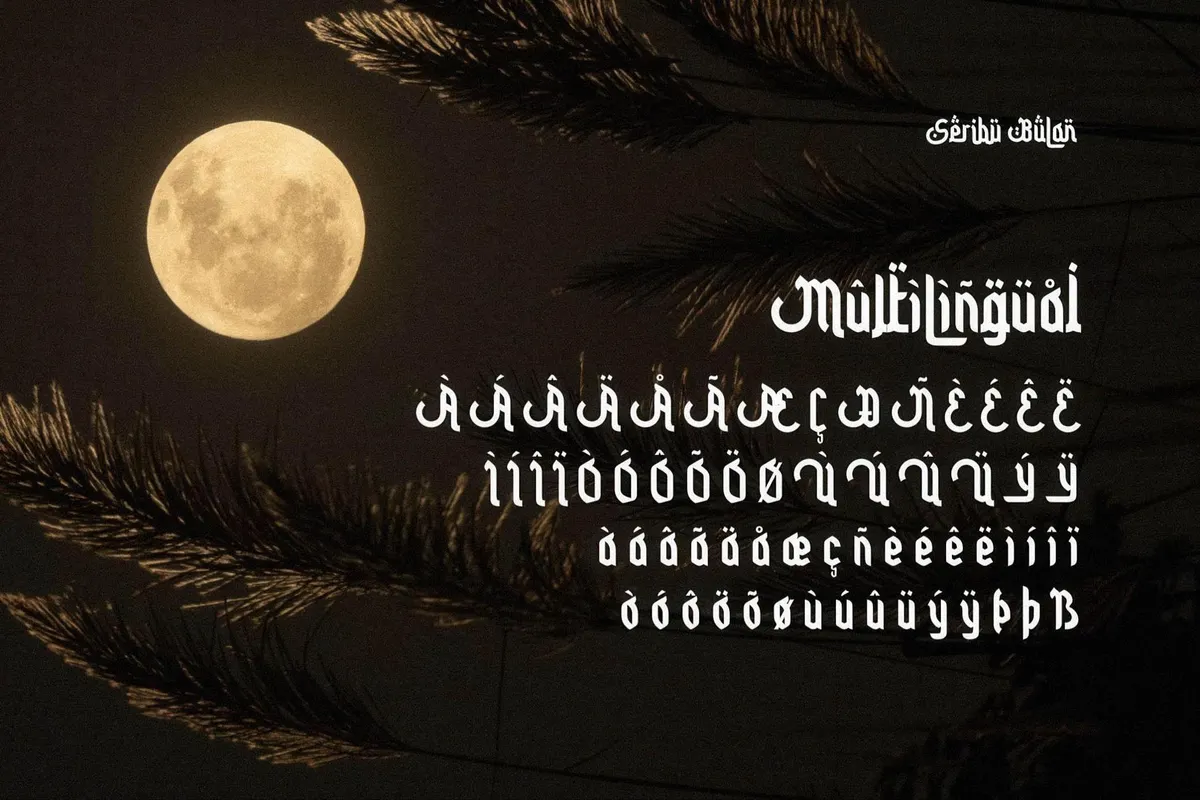 Seribu Bulan - Arabic Font