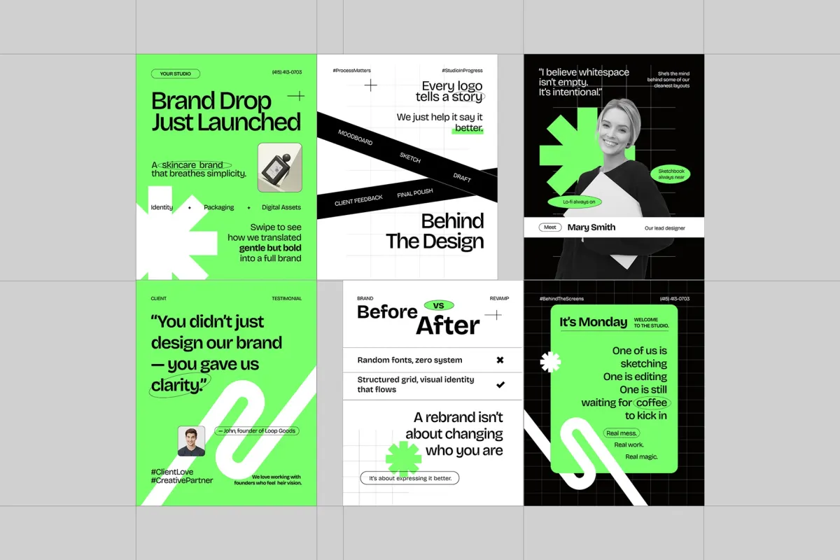 Creative Agency Instagram Pack Affinity Template
