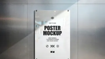 Glass Poster Mockup