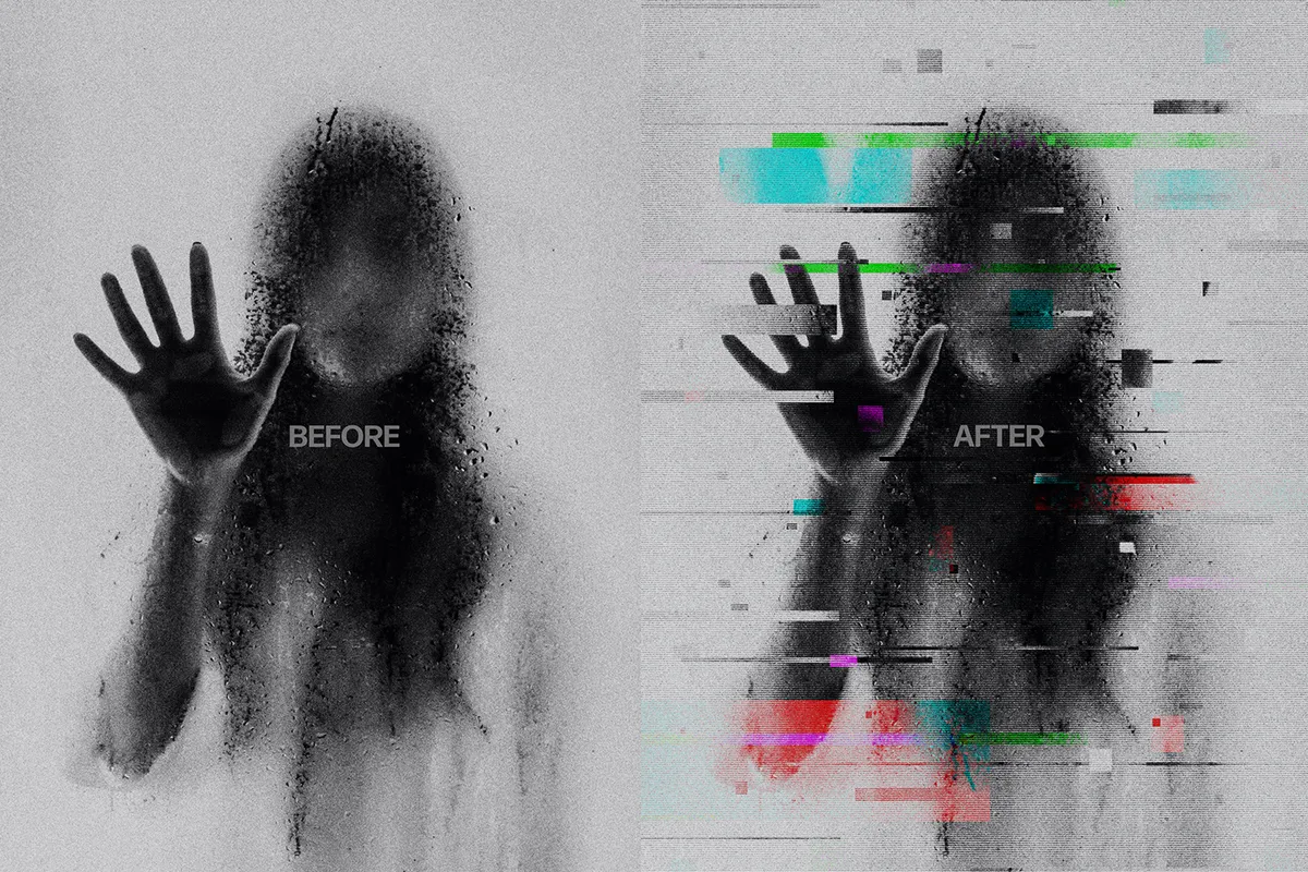 Glitch Matrix Photoshop Effect