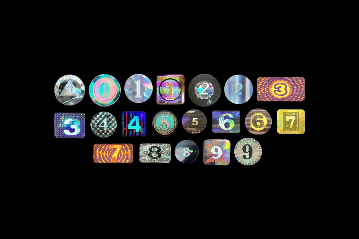 Holographic Sticker PNG Letters Pack