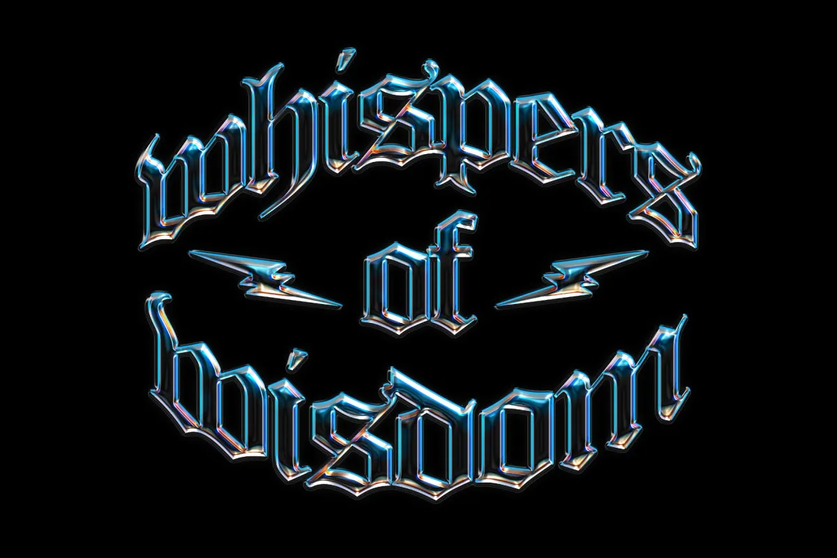 Gothic Glass Chrome Text Effect