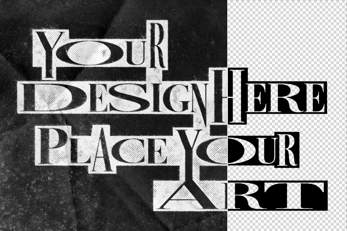 B&W Stencil Text Effect | Pixelbuddha