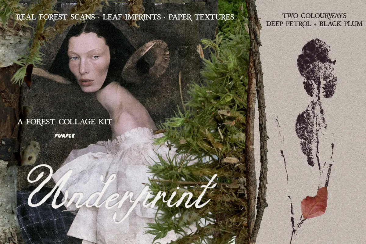Underprint: Forest Collage Material Kit