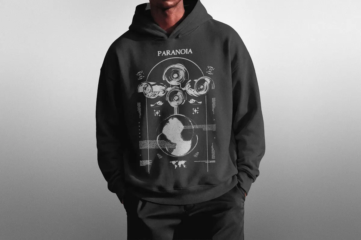 Oversized Men's Hoodie Mockup