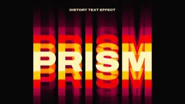 Prismatic Lines Text Effect
