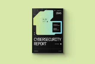 Futuristic Cybersecurity Report Indesign Template