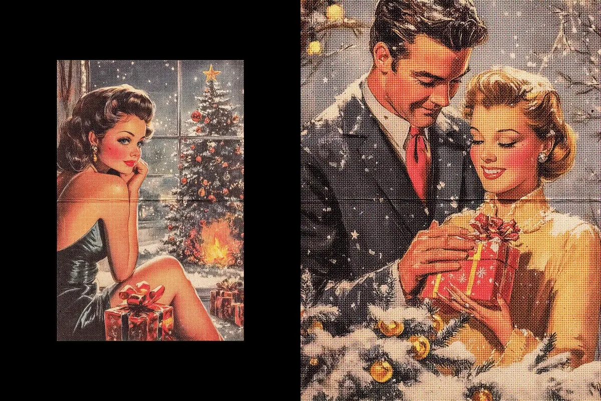 Vintage Halftone Postcard Effect