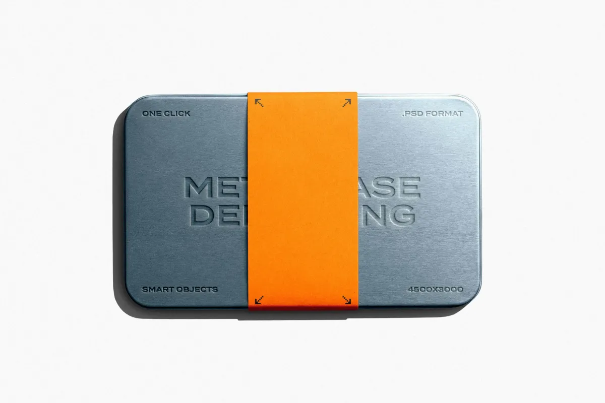 Metal Case Packaging Mockup