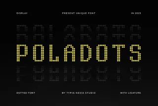 Poladots - Modern Dotted / Pixel Font