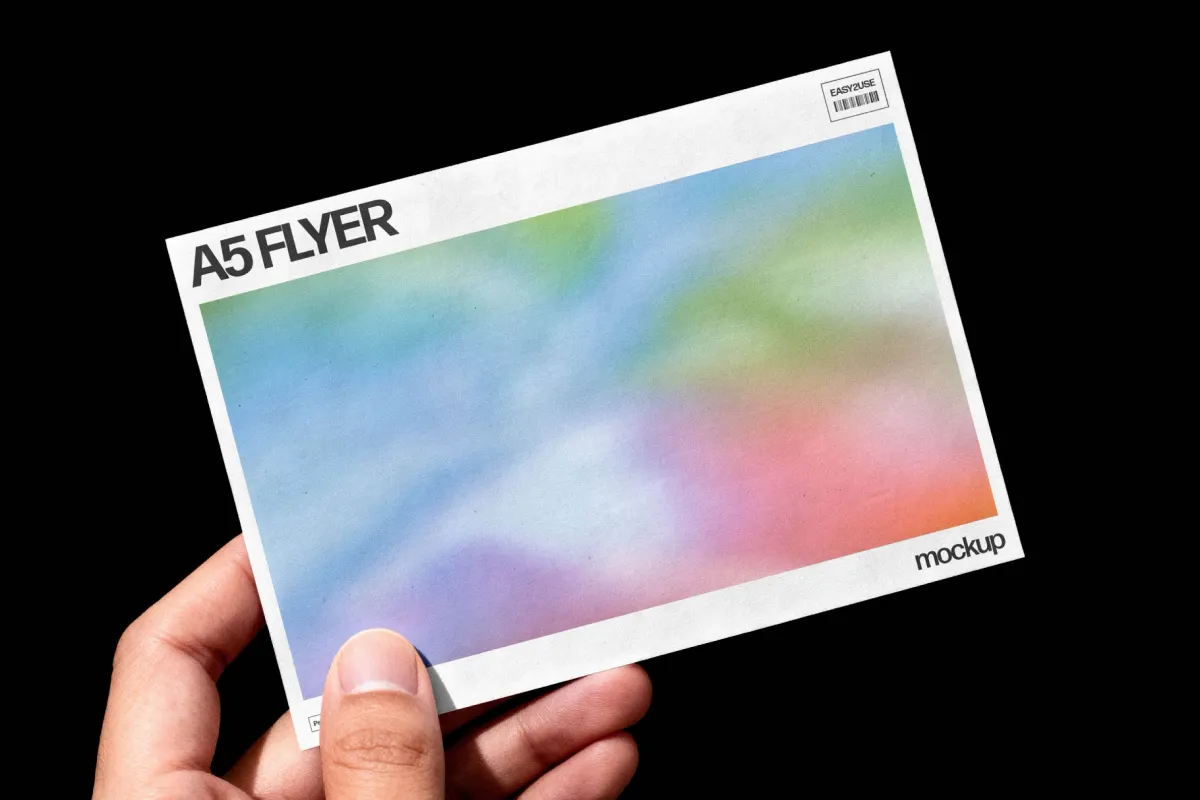 A5 Flyer Mockup in Hand
