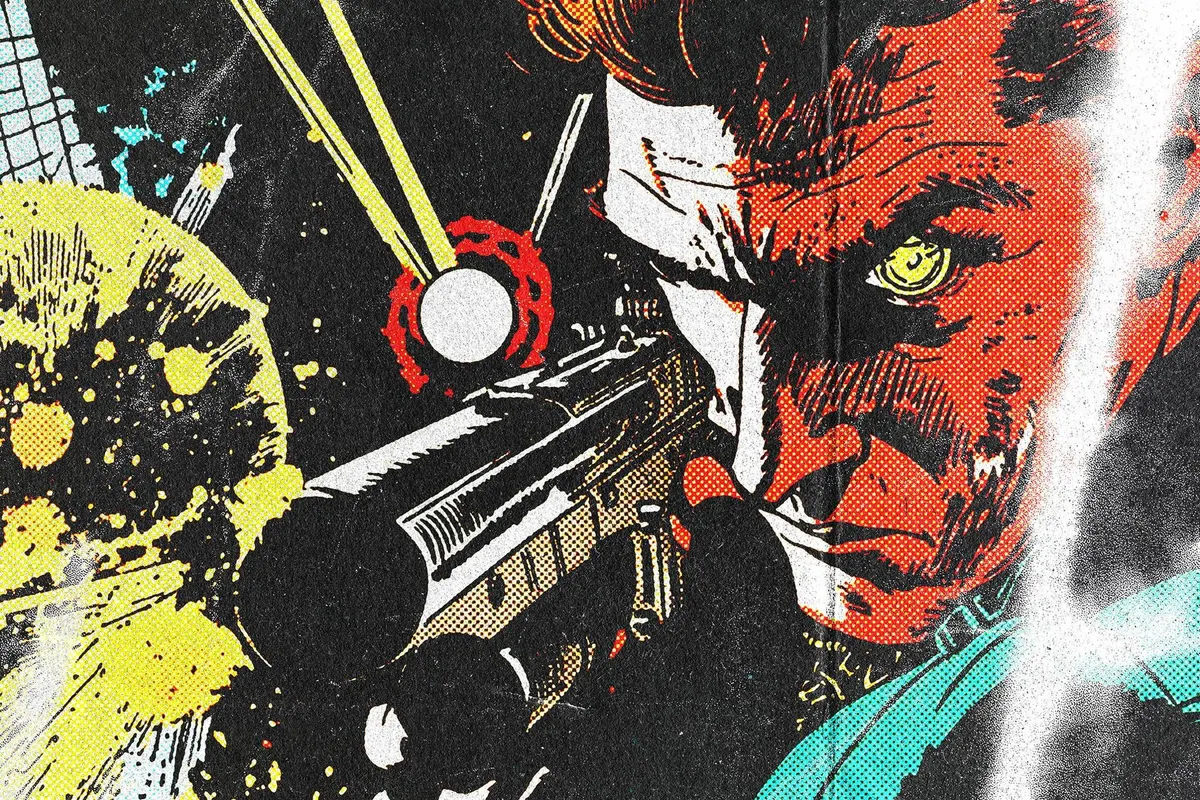 Retrofuturist Print Photo Effect