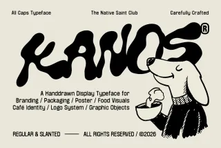 Kanos – Groovy Hand Drawn Display Font