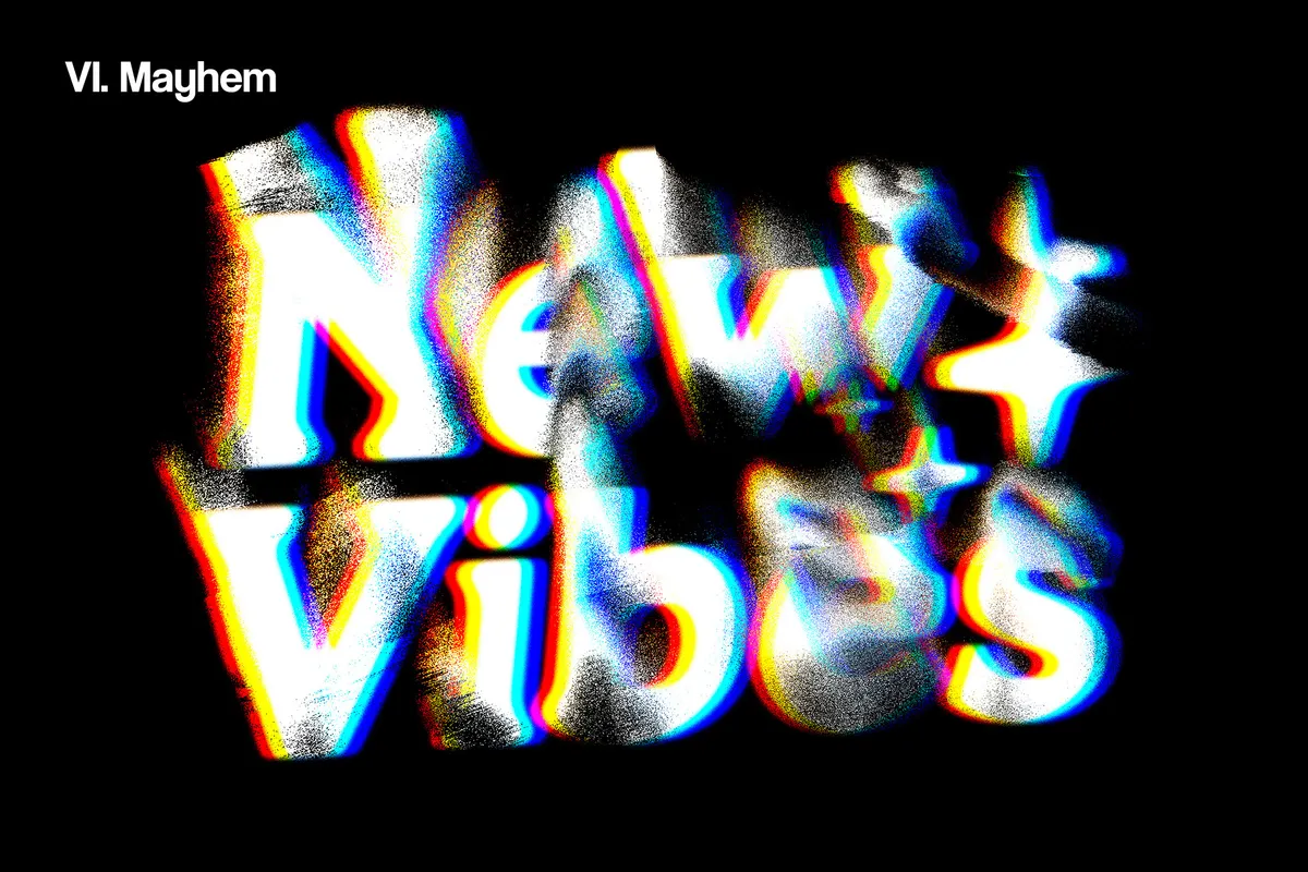 Glitch Distortion Text Effects Collection