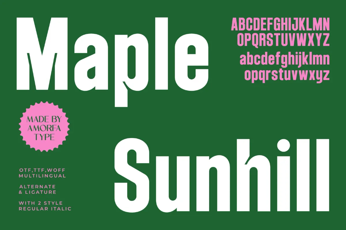 Maple Sunhill - Bold Sans Display Font
