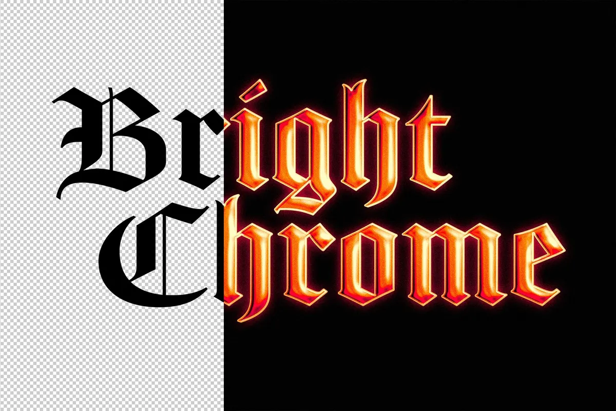 Gothic Chrome Text Effect