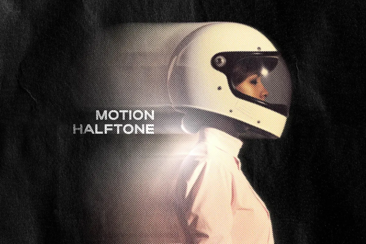 Motion Halftone Photo Effect