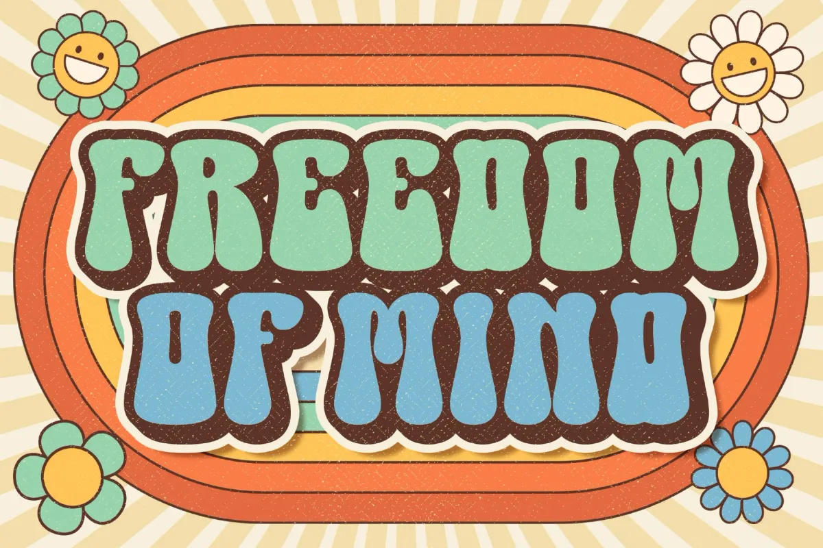 Groovy Beach a Retro Groovy Font