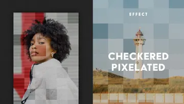 Checkered Pixelated Poster Effect