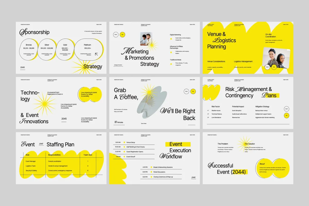 G-Slides Event Planning & Timeline Presentation