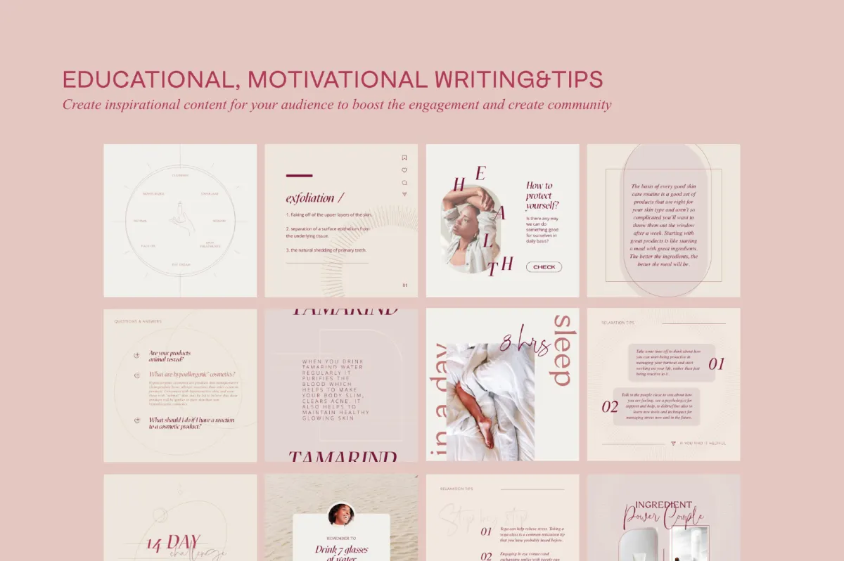 Wellness Social Media Kit CANVA PS