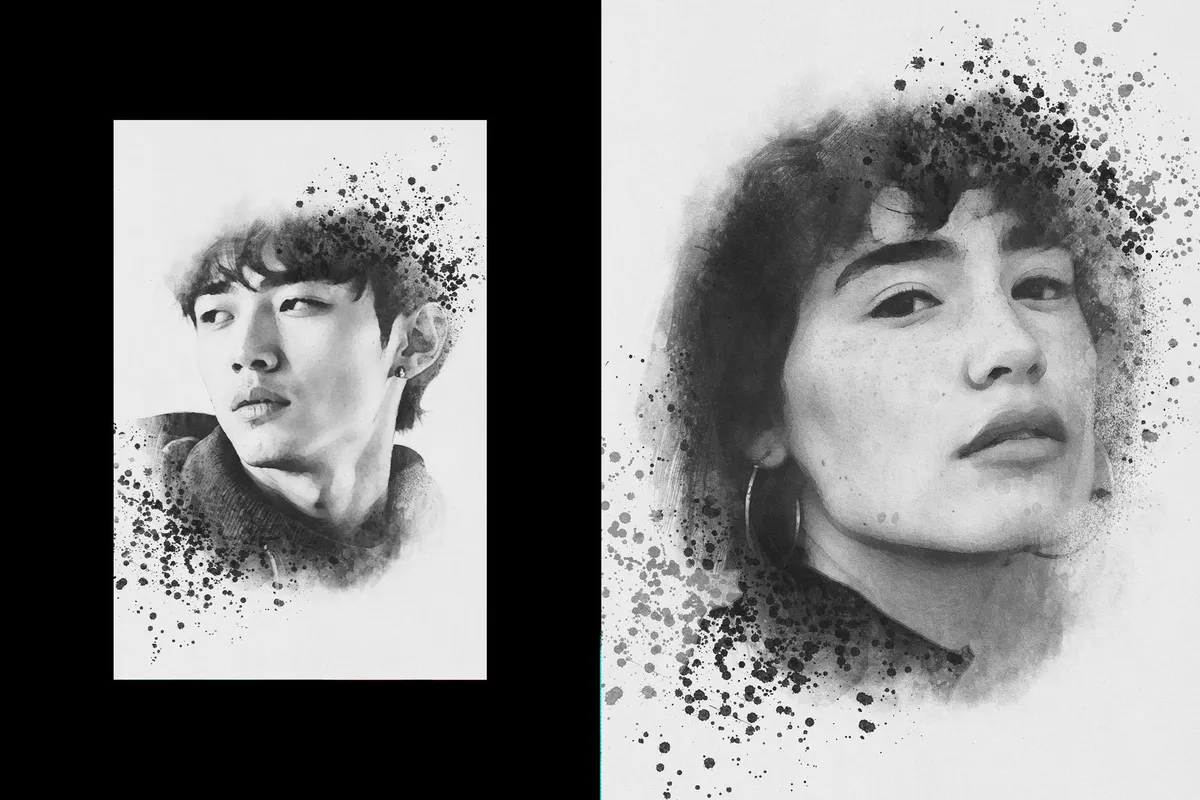 Soft Ink Painting Photo Effect