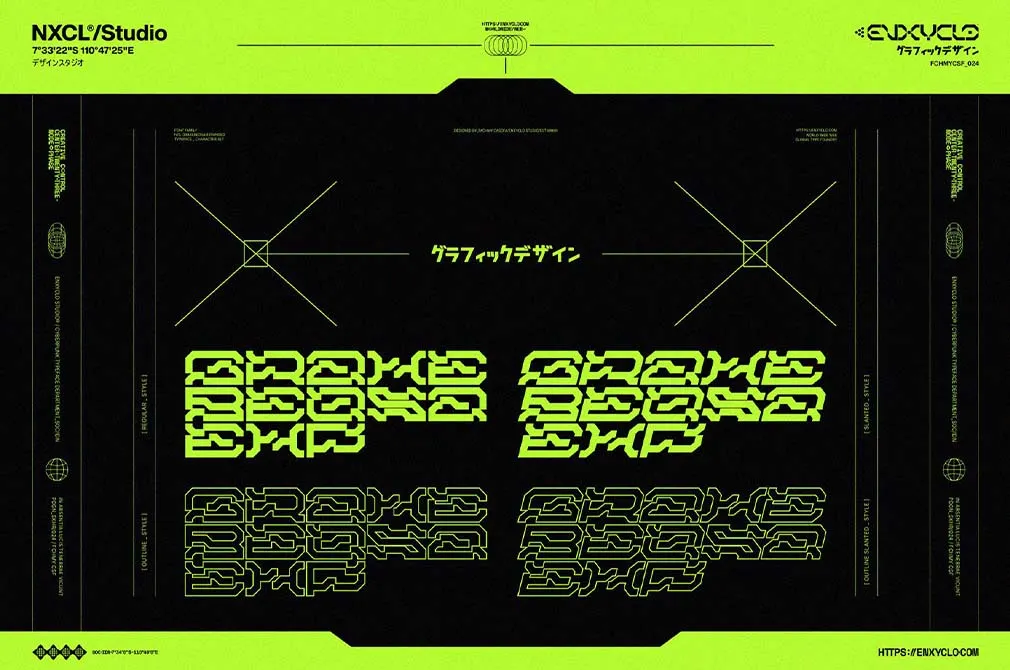 NCL Graxebeosa Expanded — Techno Mecha Font