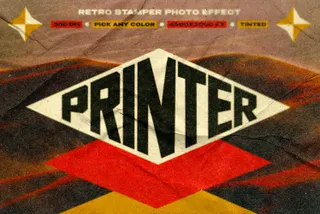 Retro Blur Stamper Photo Effect