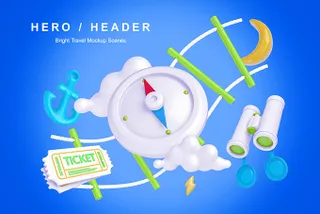 Bright Travel Mockup Scenes