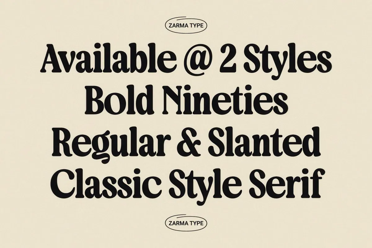 Bringbold Nineties — Serif Font