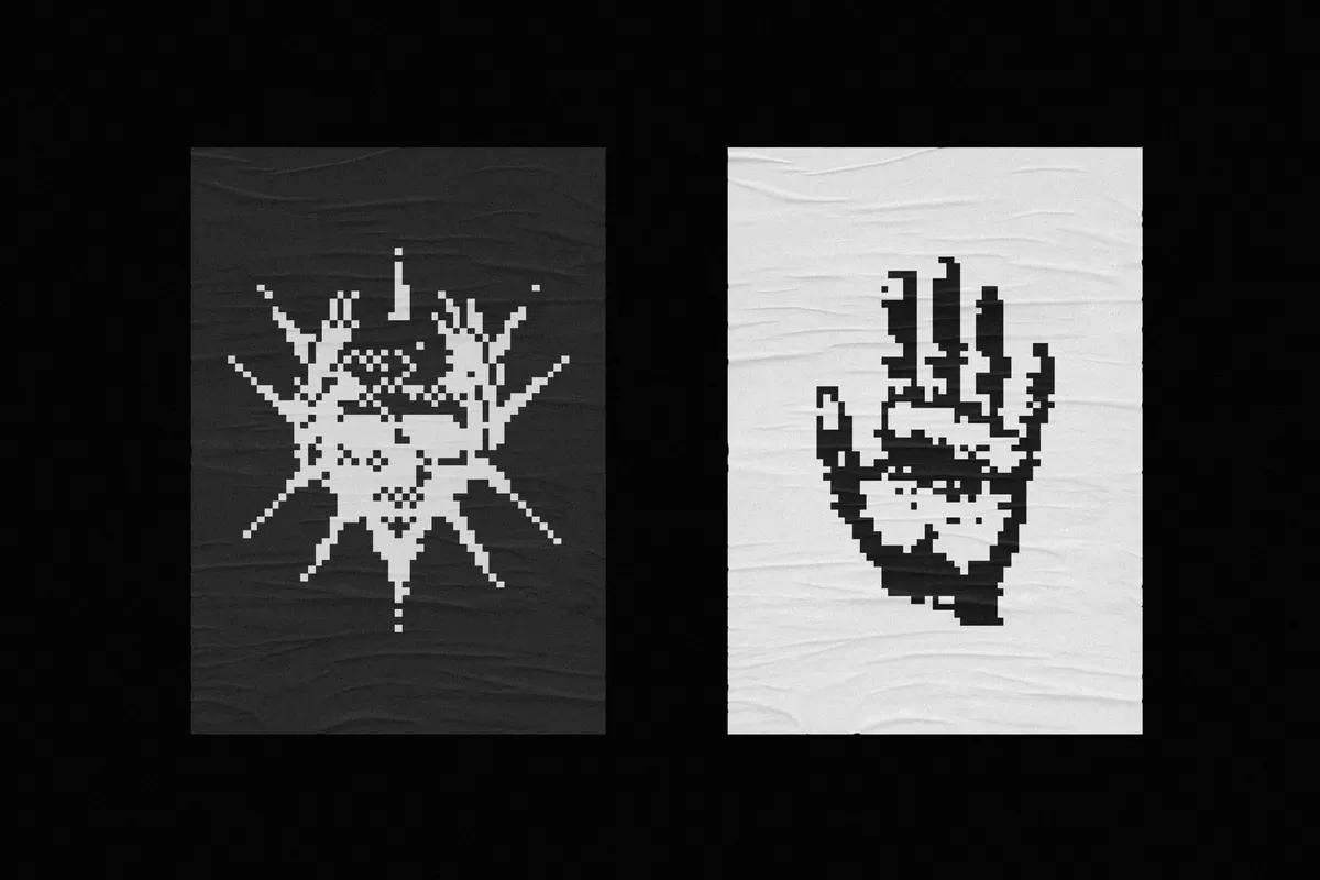 Dark Aesthetic Dithering Graphic Pack Vol.1