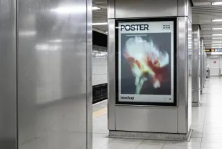 Metro Station Poster Mockup