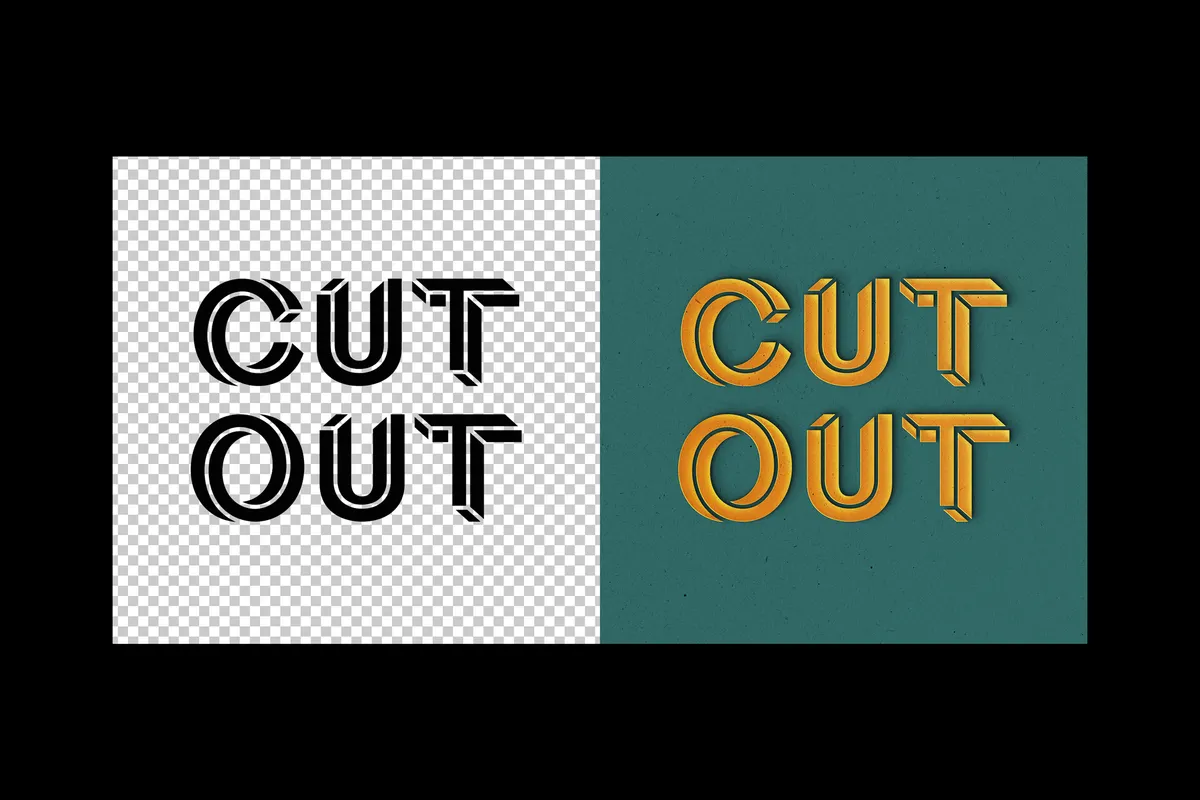 Cut Out Paper Text Effect