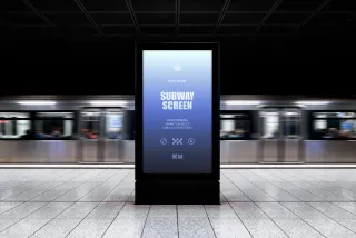 Subway Vertical Screen Mockup