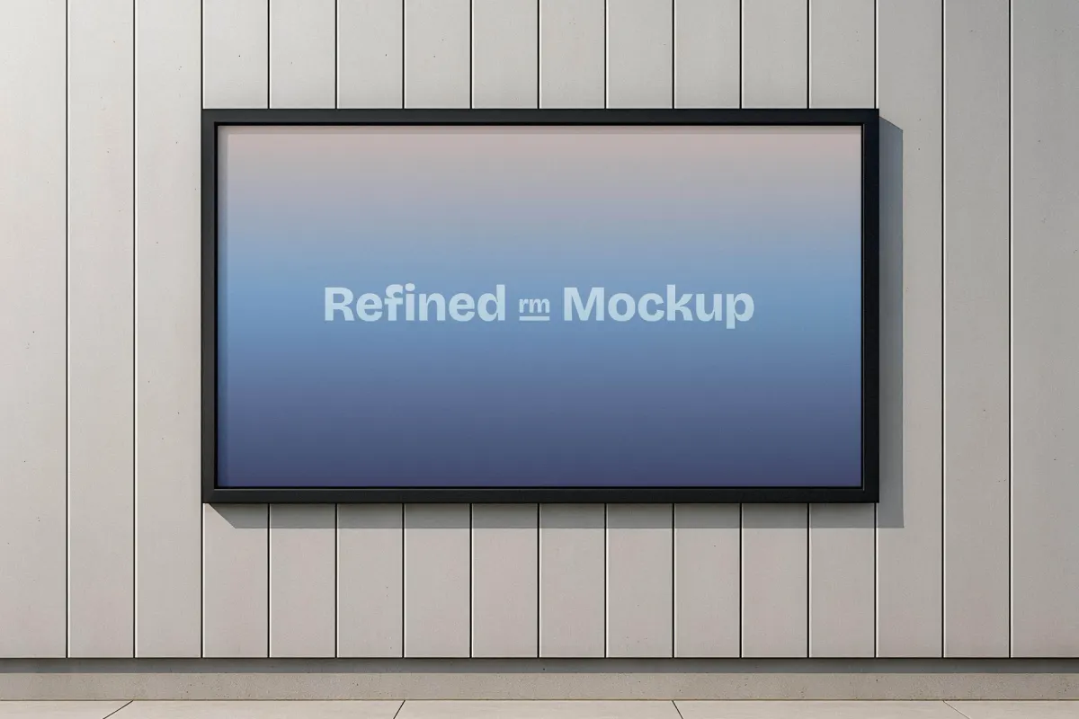Minimalist Framed Wallscape Mockup